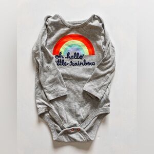 Cat & Jack Gray Onesie with Rainbow Design